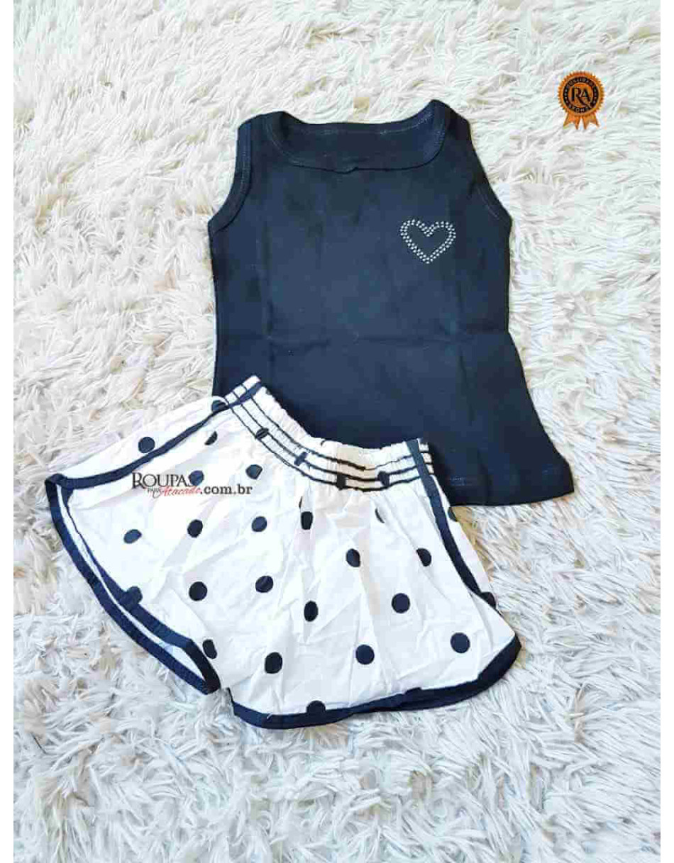 Conjunto infantil feminino com Shortinho