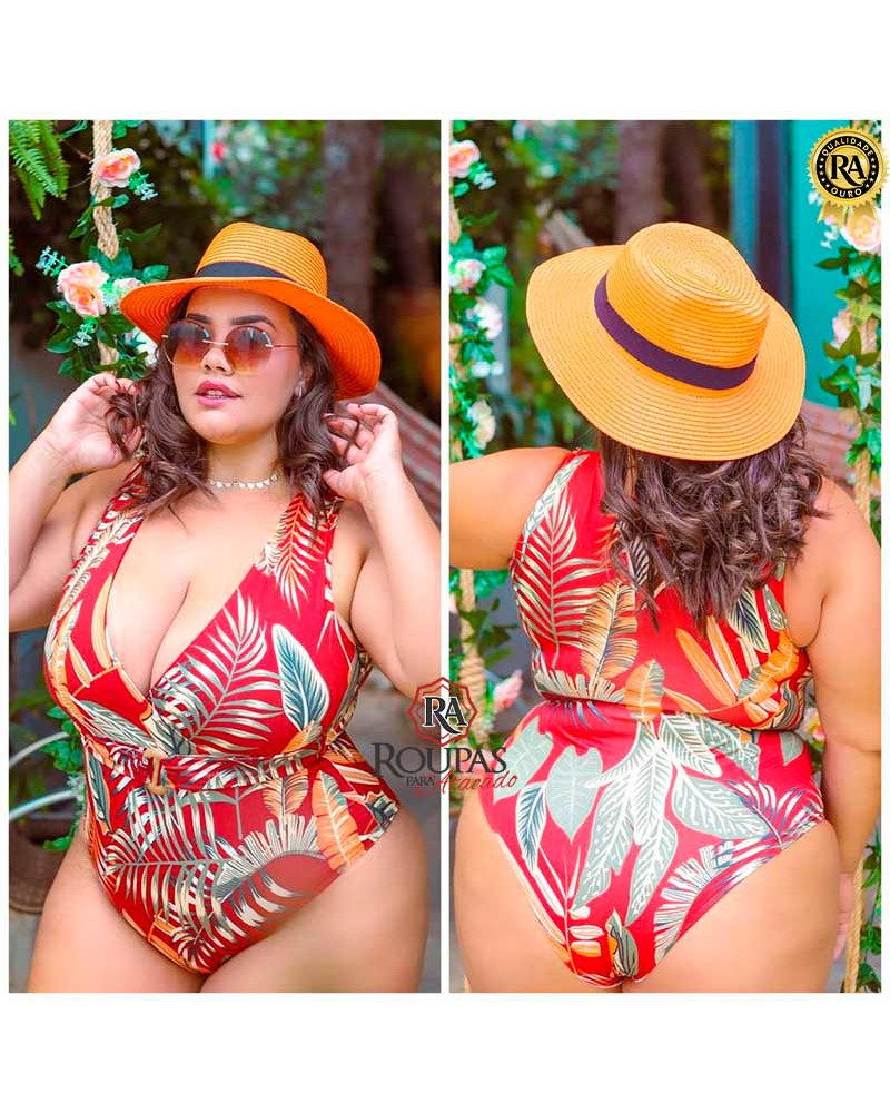 Maiô Plus Size Decote V