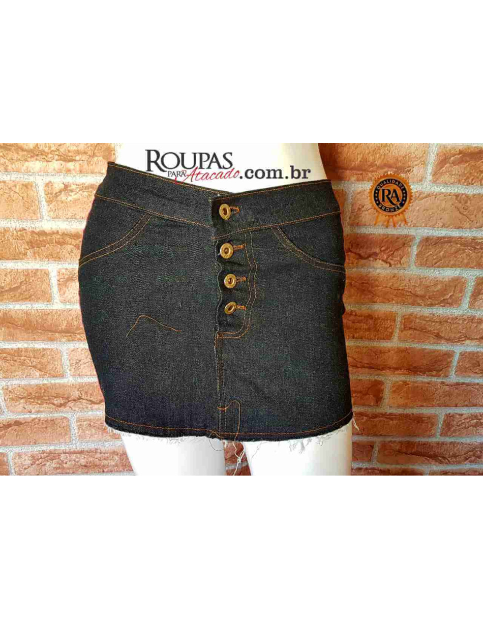 Saia Curta Feminina Jeans Basic