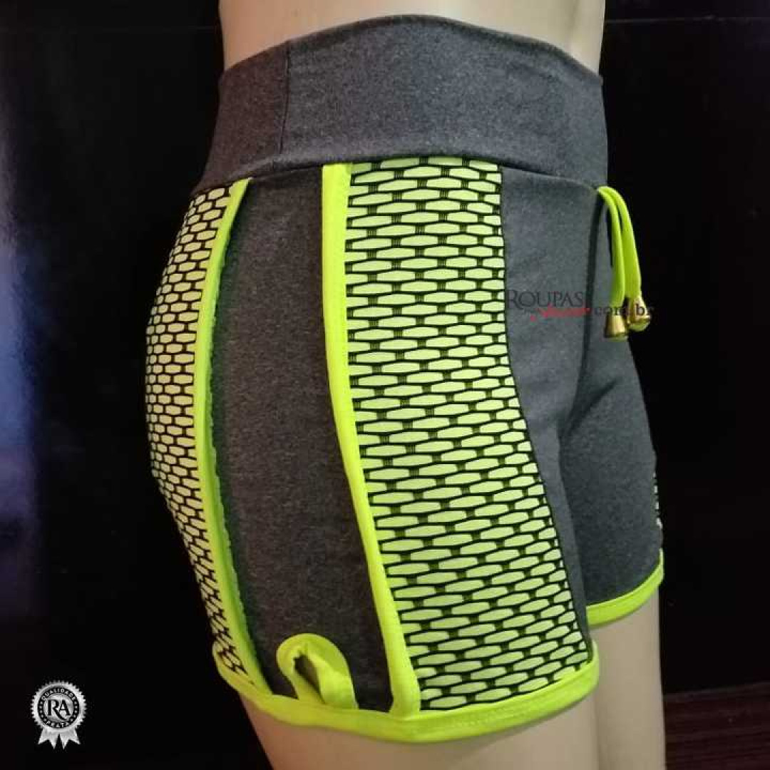 Short Fitness Em Suplex mescla Detalhes