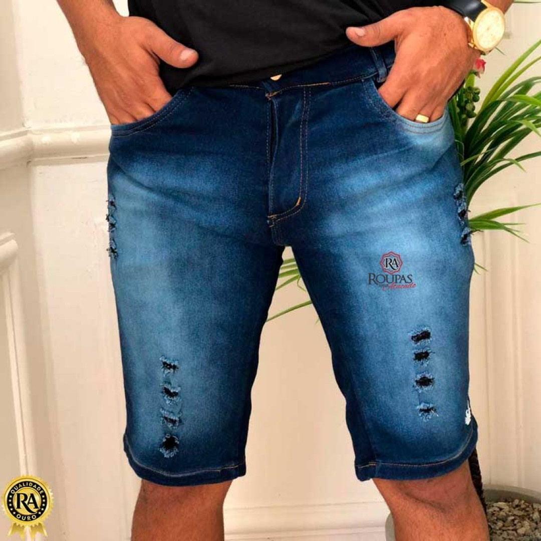 Bermuda Jeans Masculina Lycra