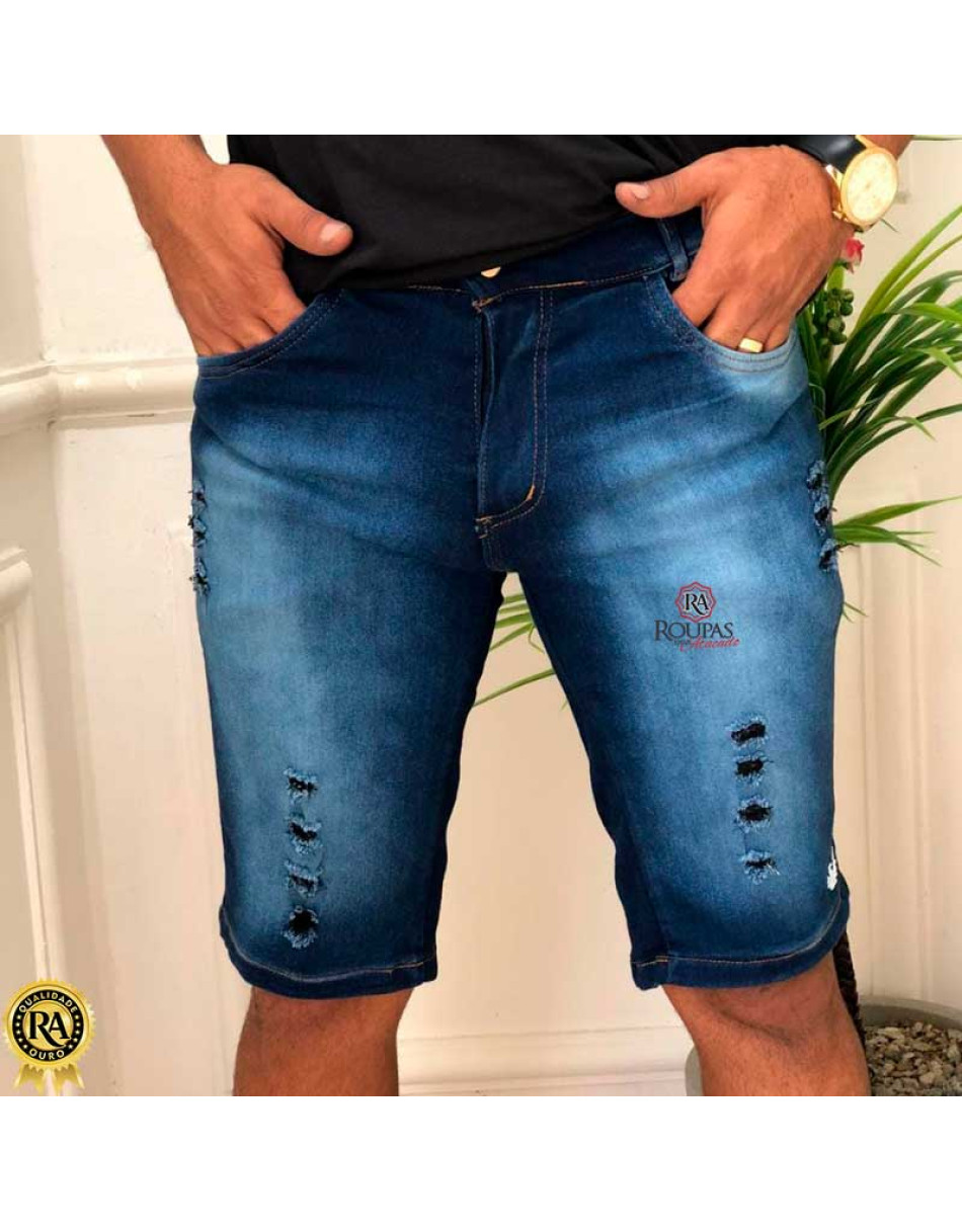 Bermuda Jeans Masculina Lycra