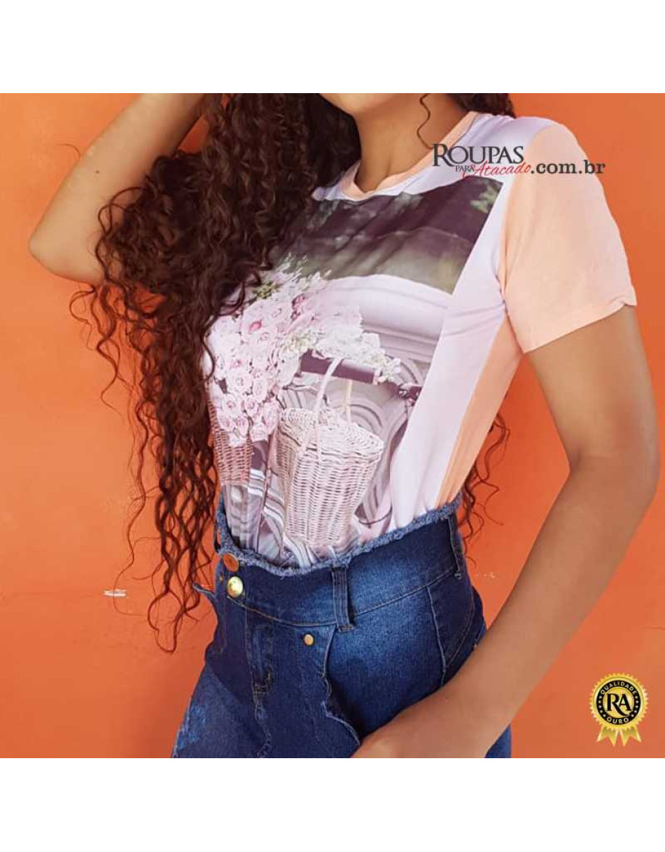 Blusa Feminina T-Shirt Com estampas