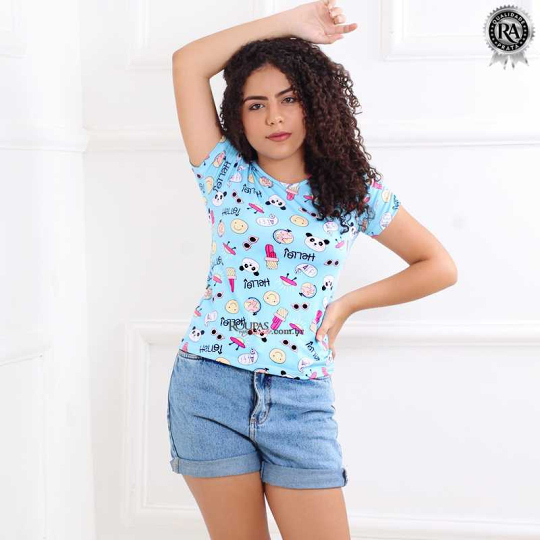 Blusa Modinha Juvenil Em Malha Leila