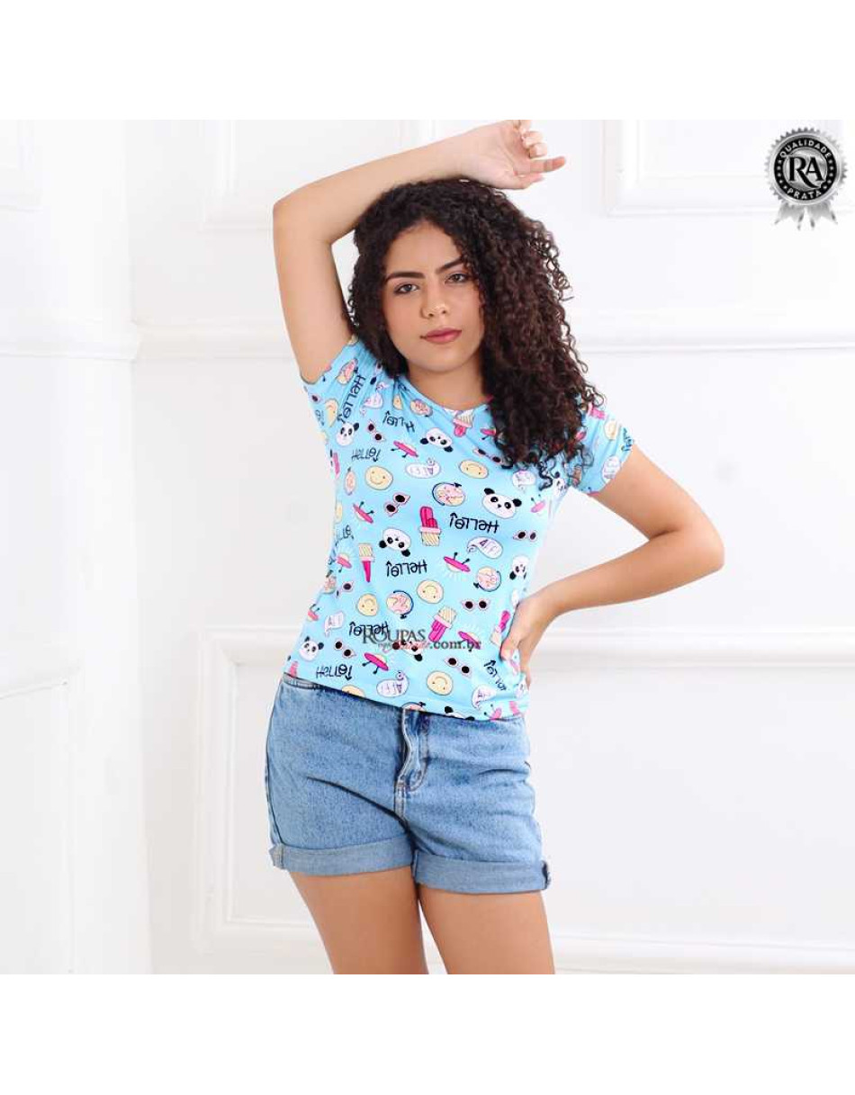 Blusa Modinha Juvenil Em Malha Leila