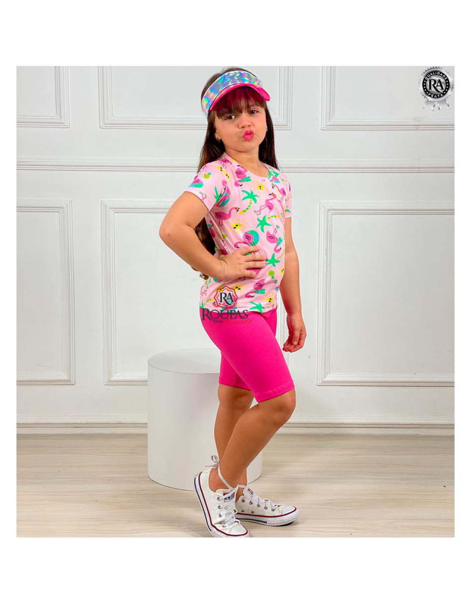 Conjunto Infantil Blusa E Short Lara