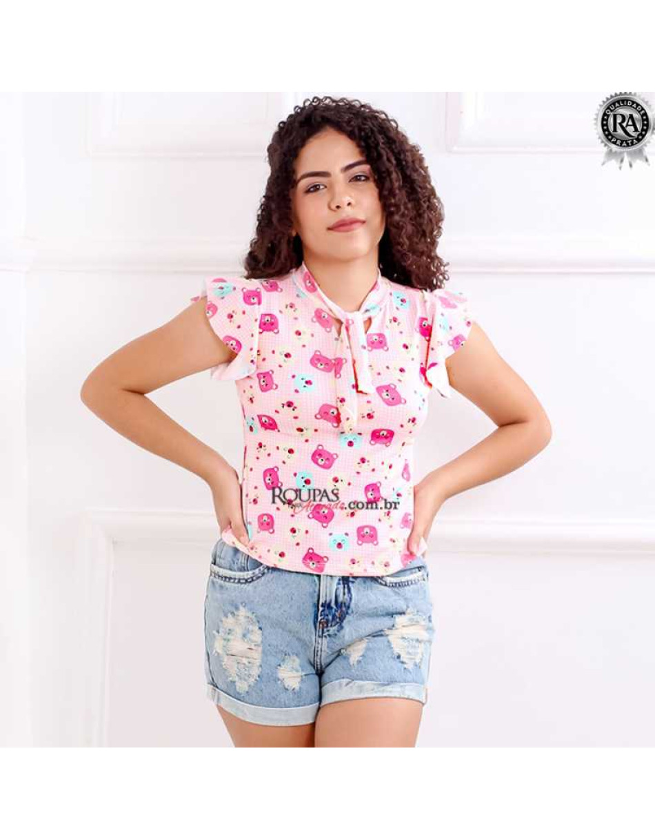 Blusa Modinha Juvenil Em Malha Leila