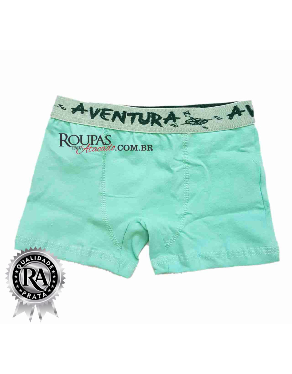 Cueca Boxer Cós Elástico Juvenil