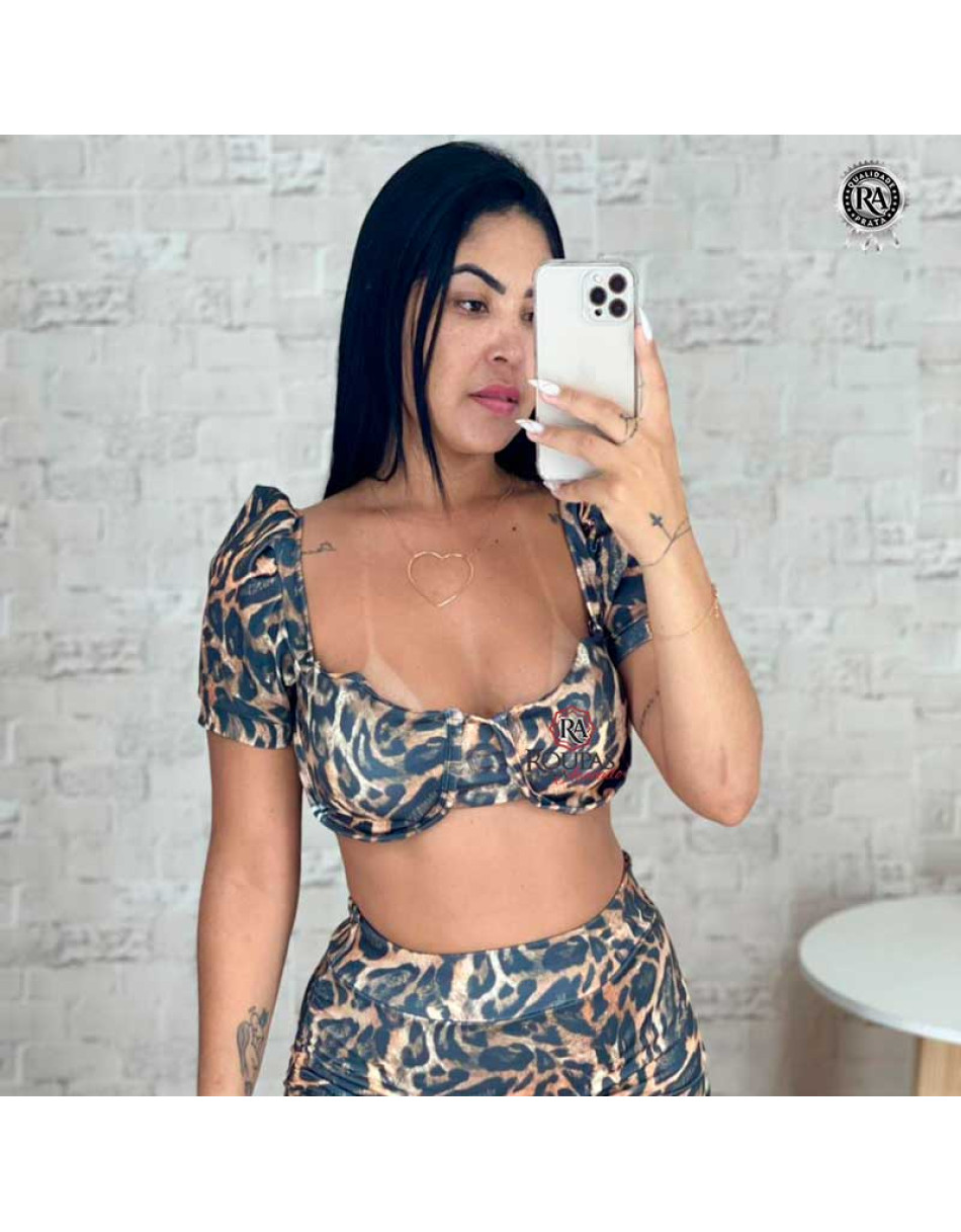 Cropped Com Bojo Estampado