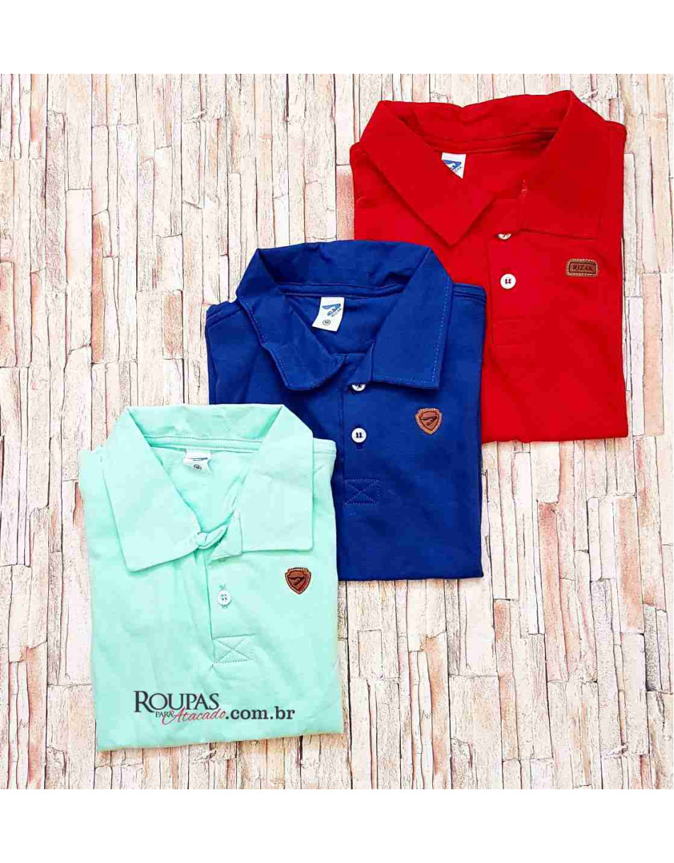 Camisa Infantil Gola Polo Lisa 