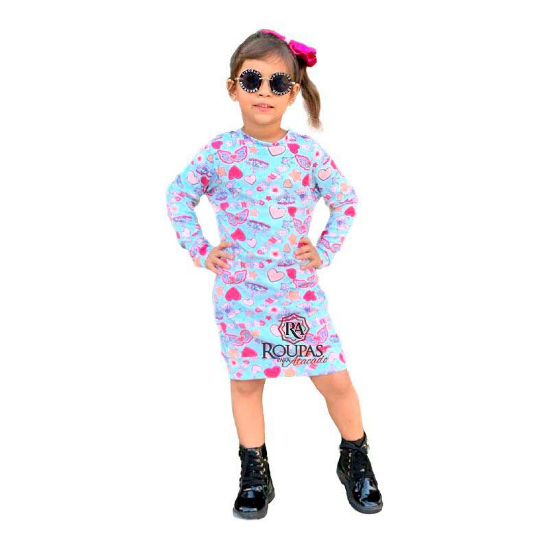 Vestido Infantil Manga longa Balone