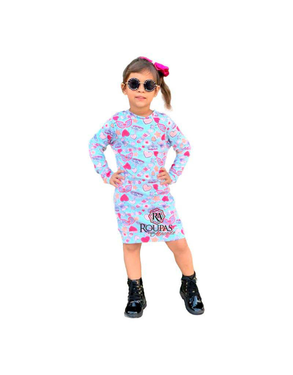 Vestido Infantil Manga longa Balone