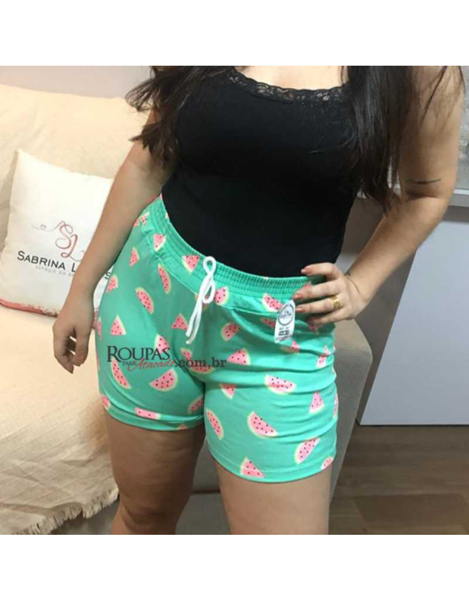 Short Curto Floral Feminino  