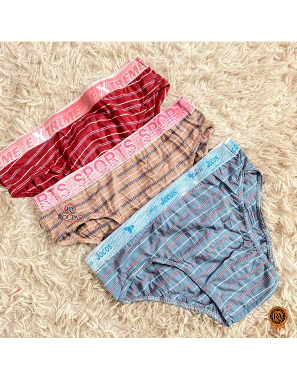 Cueca Masculina Adulta Listrada