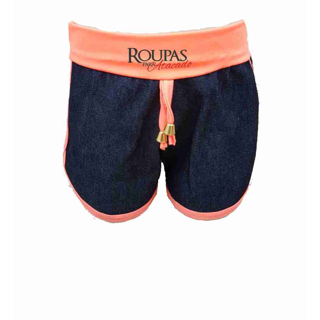 Short Jeans Com Ribana infantil