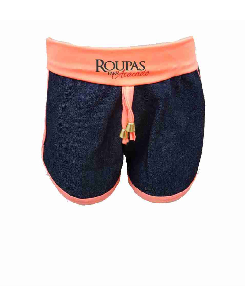 Short Jeans Com Ribana infantil