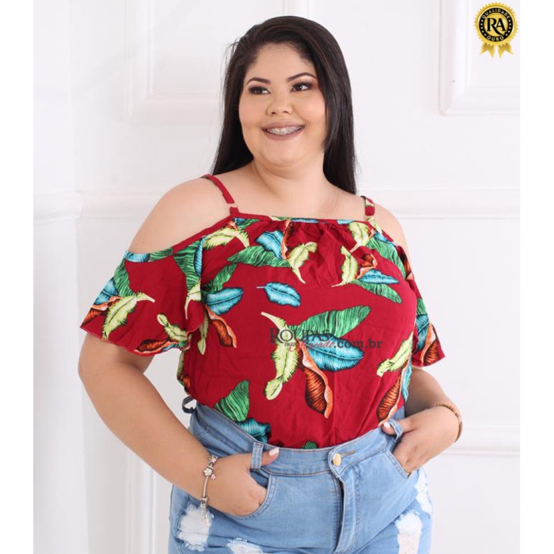 Blusa Feminina Em Viscose Plus Size