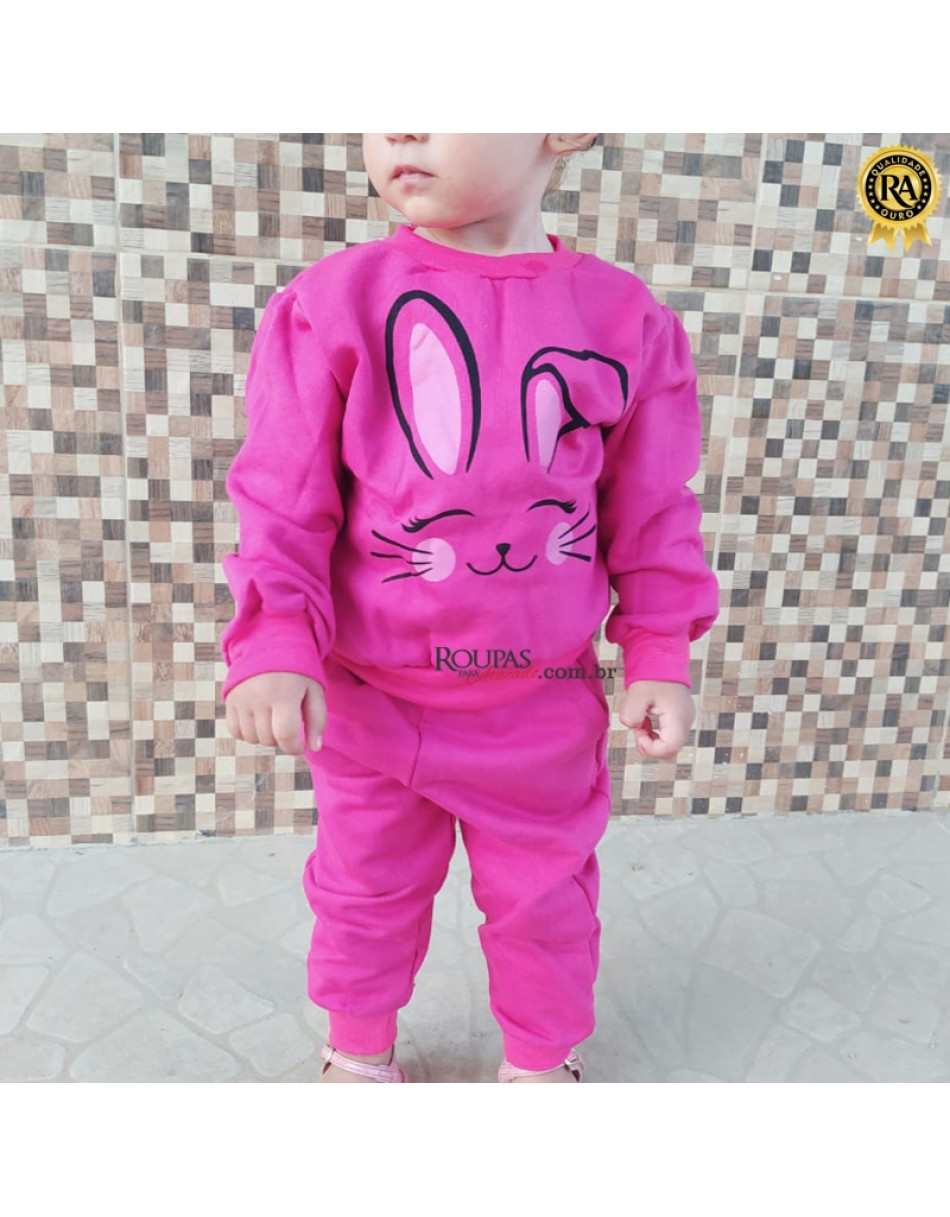 Conjunto Moletom Flanelado Infantil Feminino 