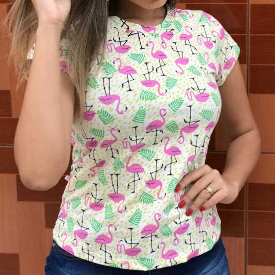 Blusa T-Shirt Estampada Feminina