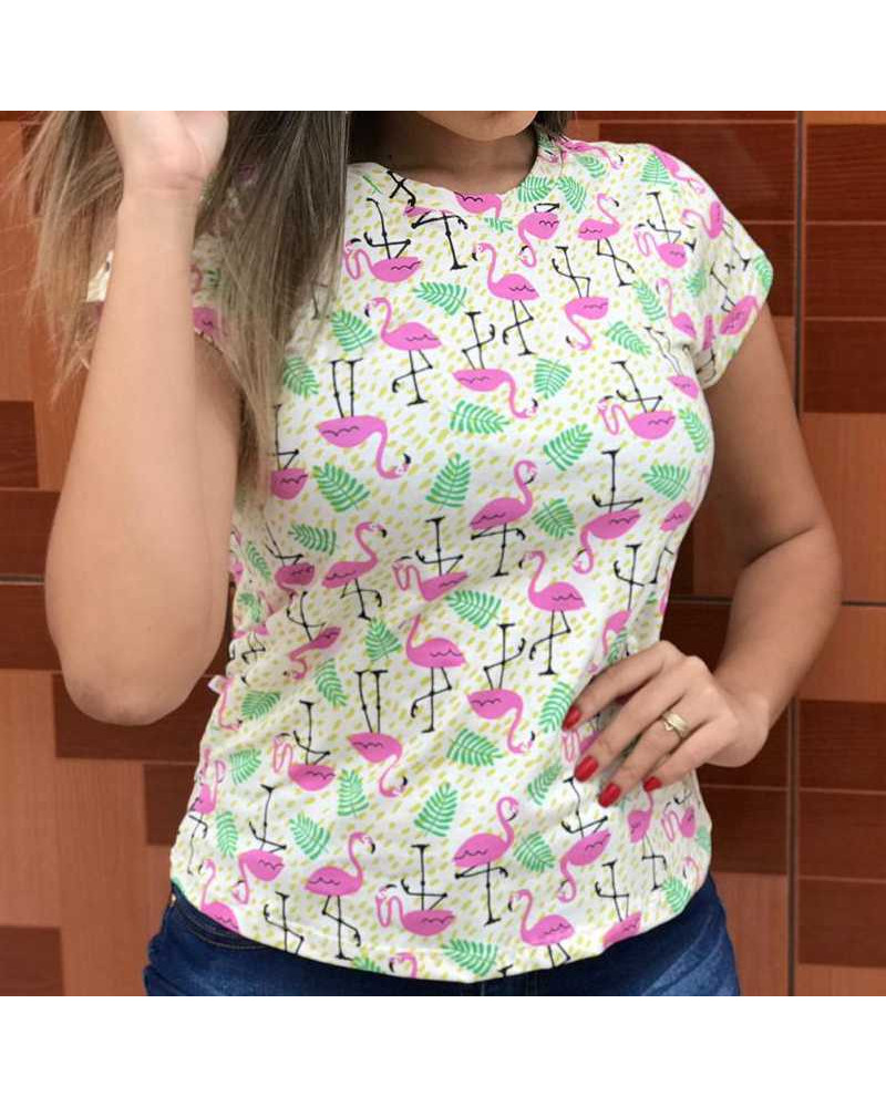 Blusa T-Shirt Estampada Feminina