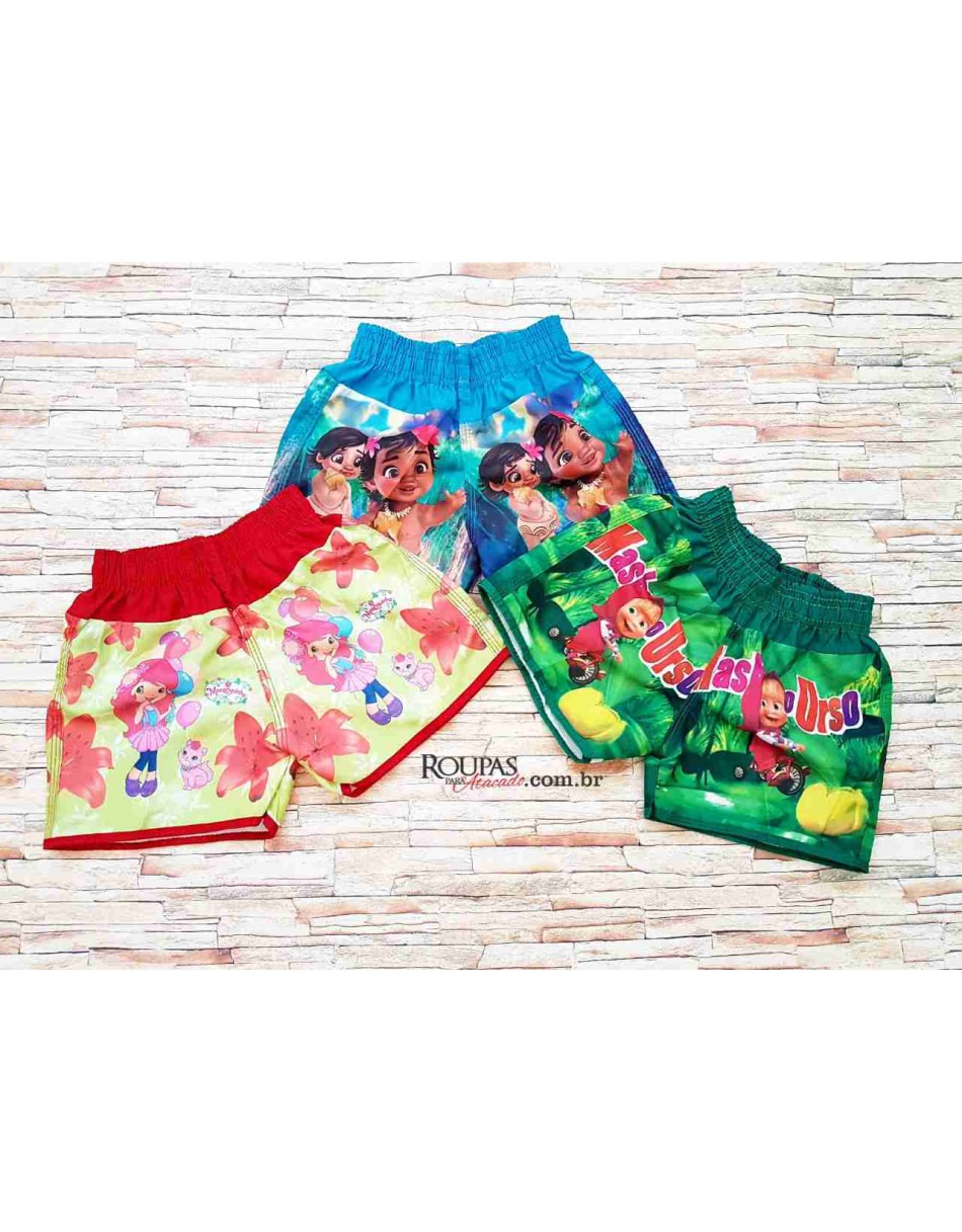 Short Infantil Feminino Personagem