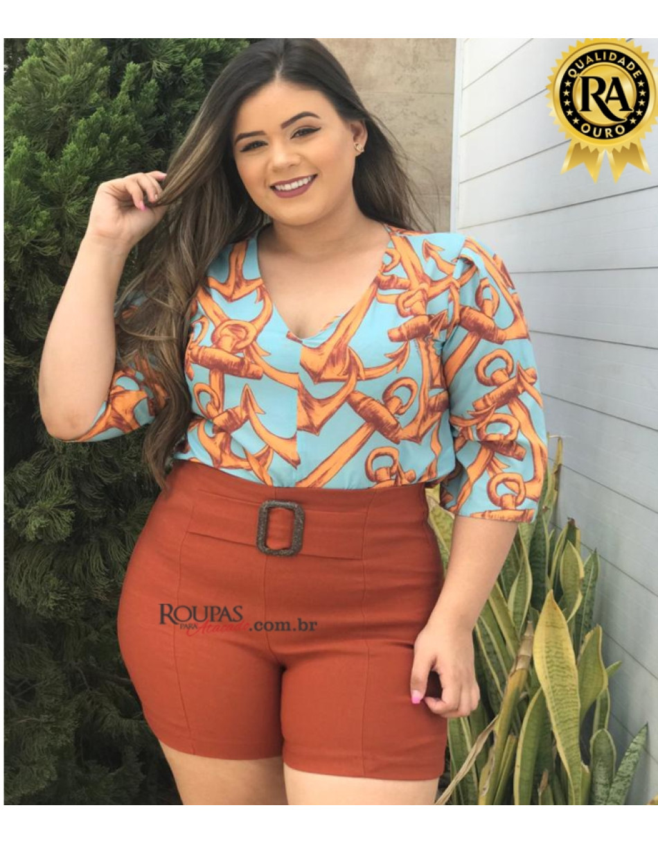 Short Feminino Plus Size Bengaline 