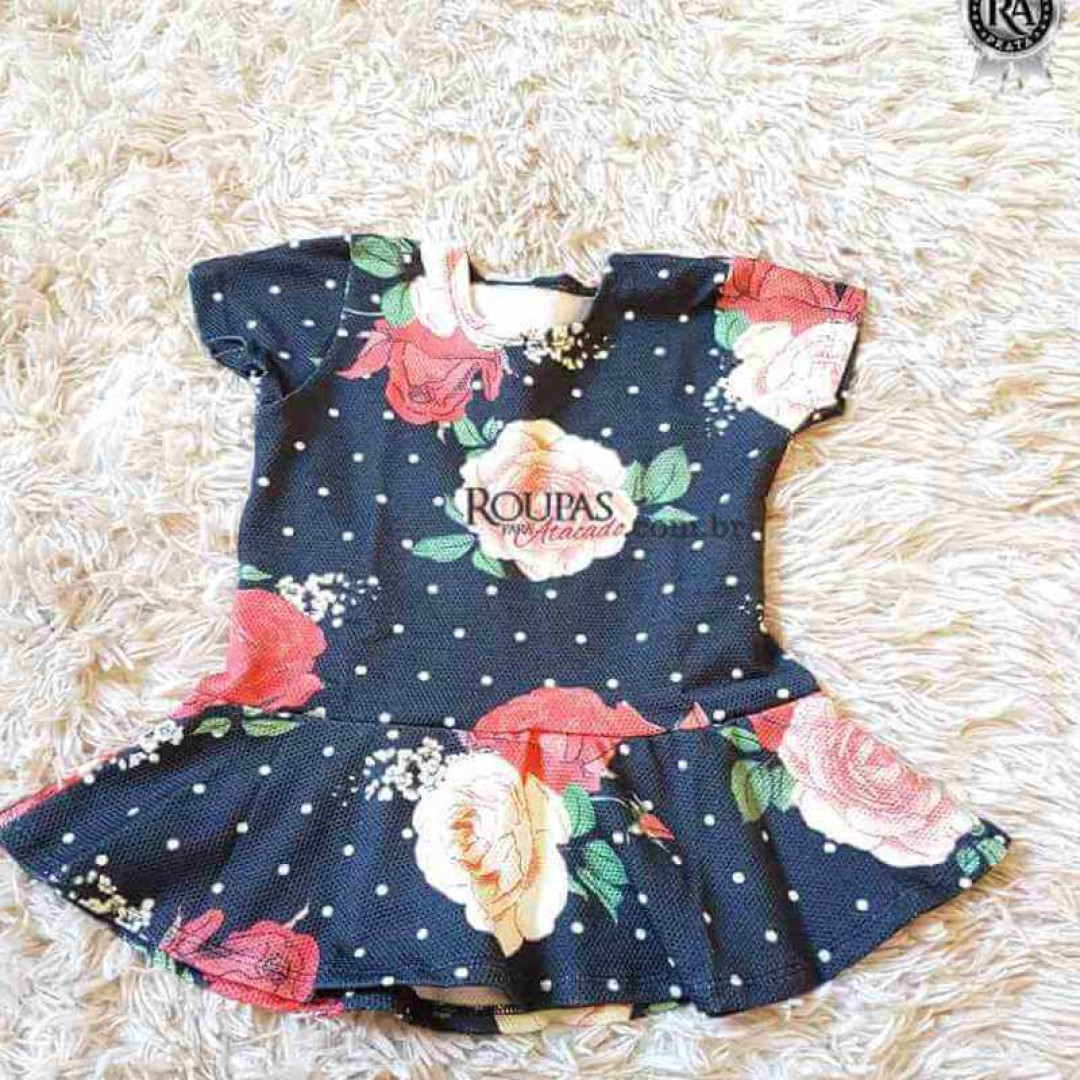 Blusa Peplum Infantil Estampada