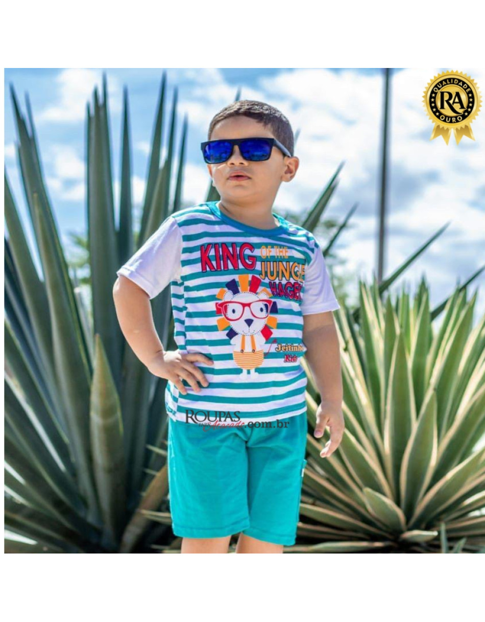 Conjunto Infantil Masculino Com Manga Reneguinho