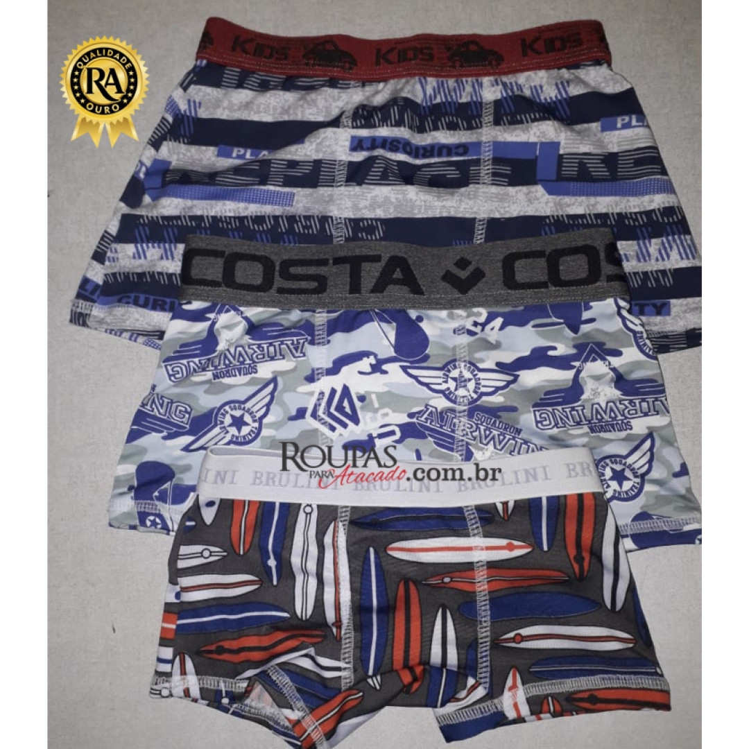 Cueca Boxer Infantil Microfibra