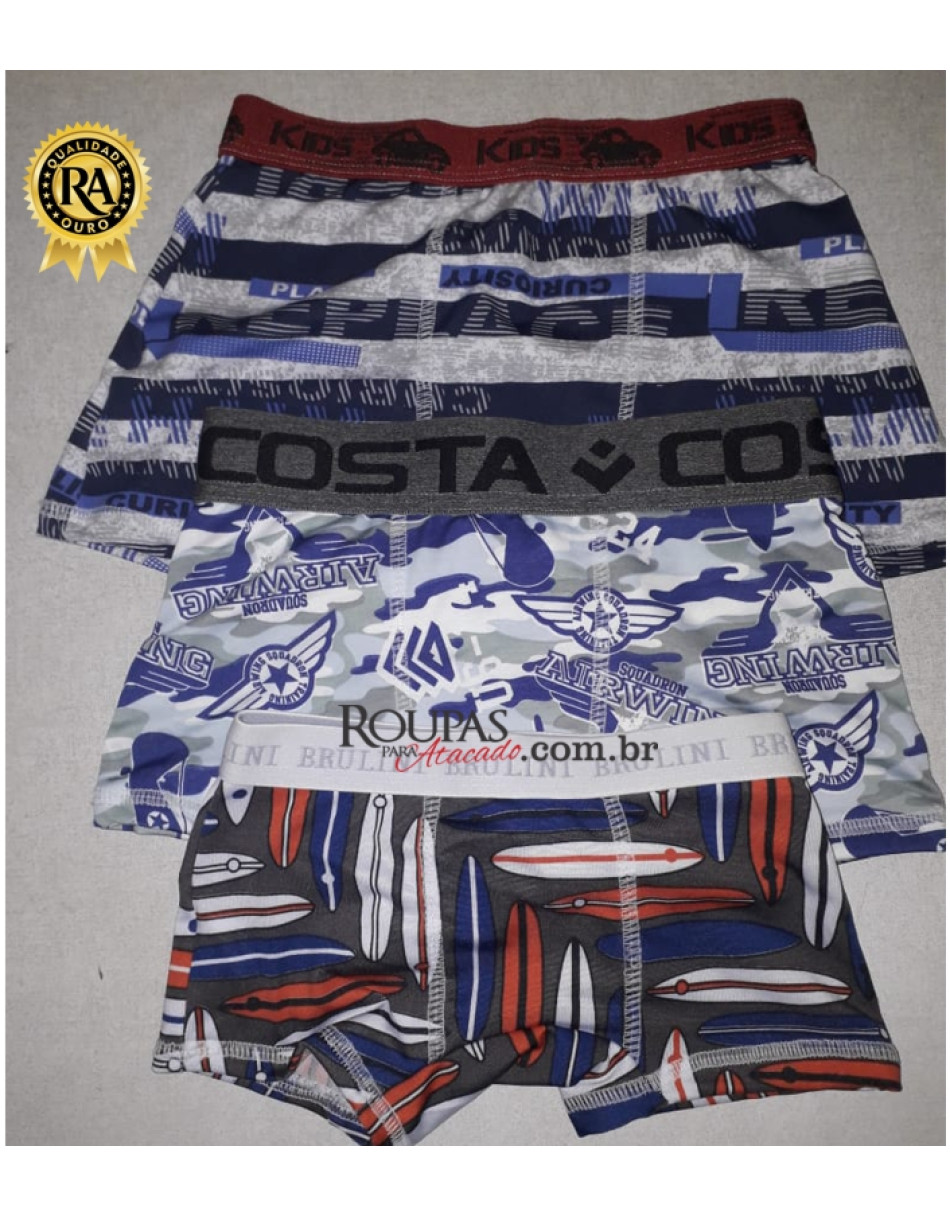 Cueca Boxer Infantil Microfibra