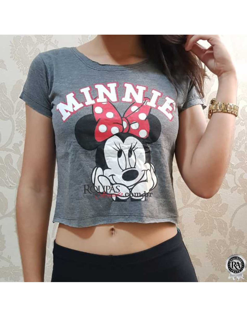 Blusa Cropped Fitness Estampada