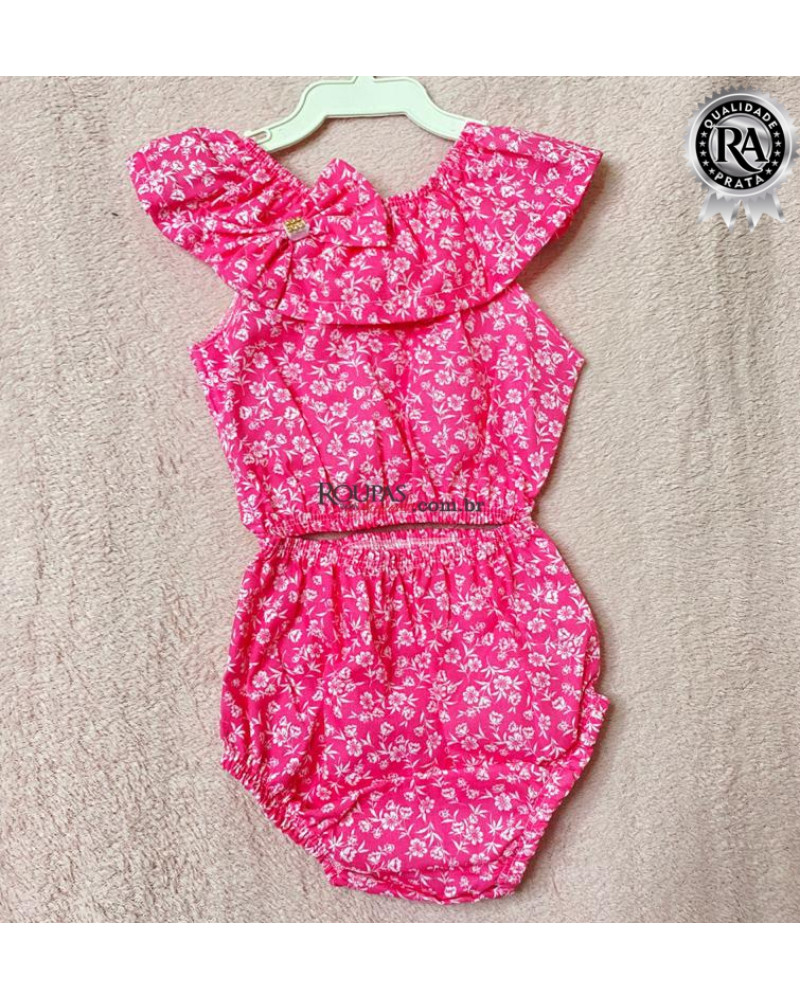 Conjunto Bebê Bunda Rica Em Tricoline