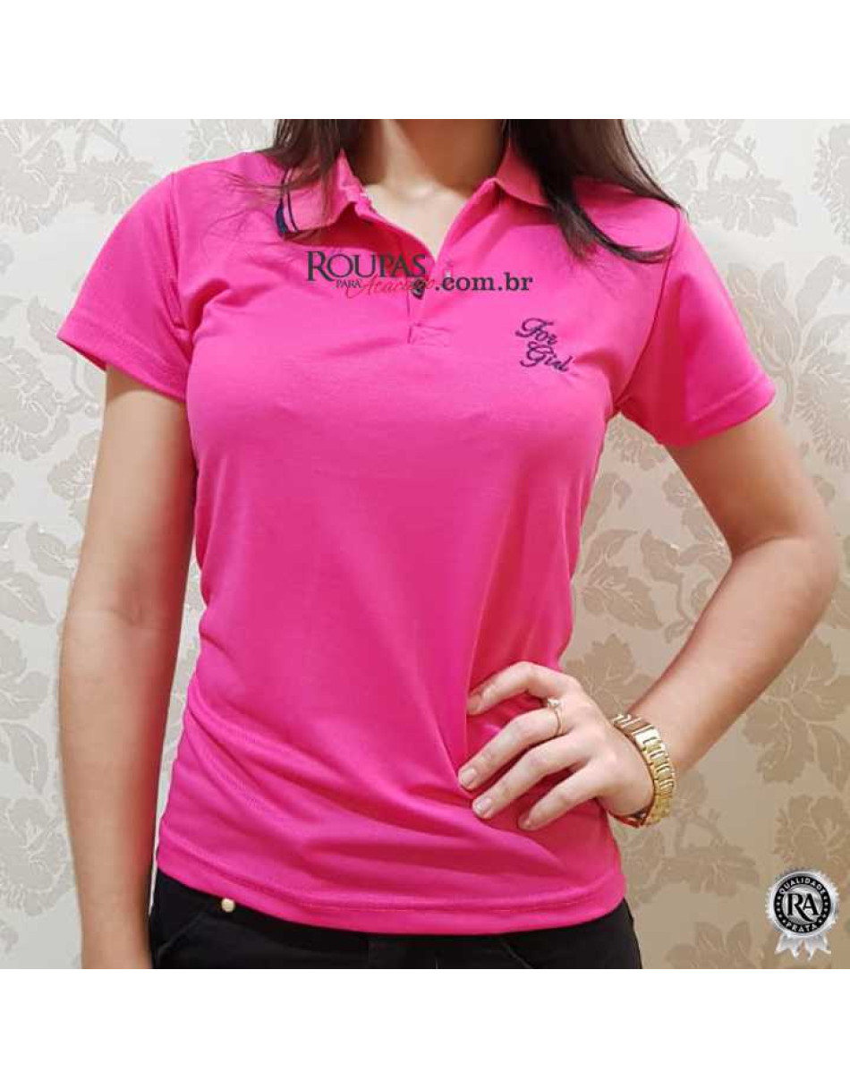 Blusa Feminina Gola Polo Piquet