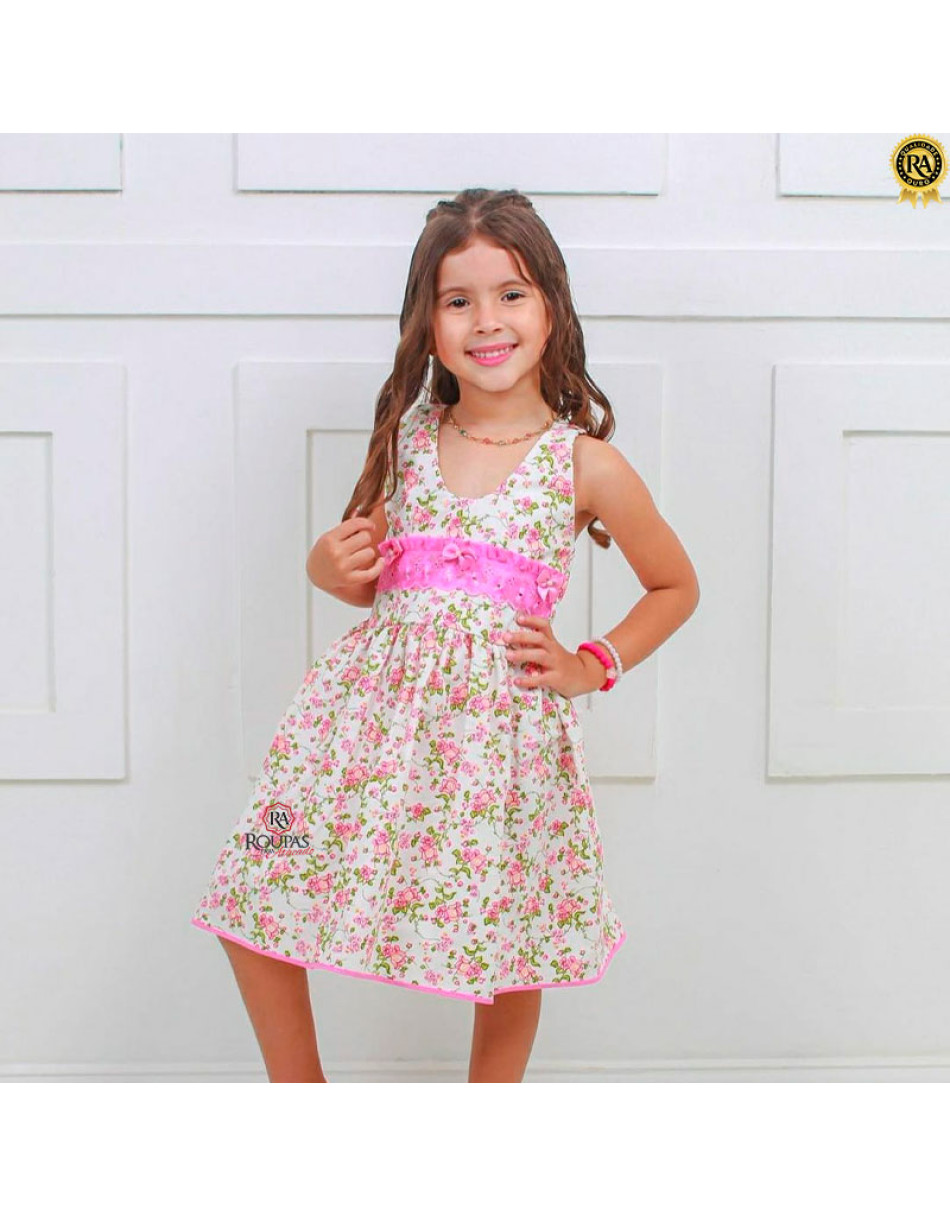 Vestido Infantil Tricoline Bebella