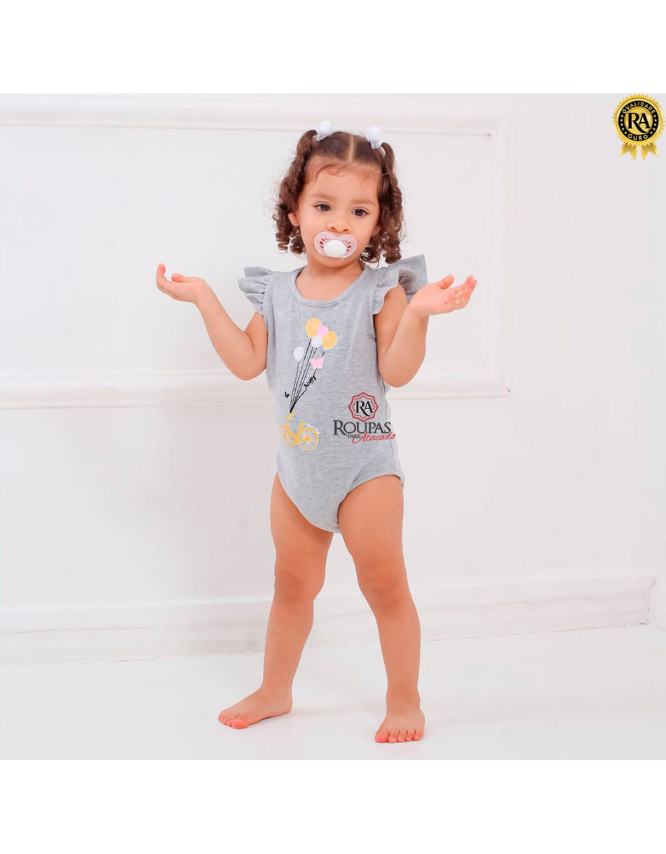 Body Menina Infantil Cotton Penteado