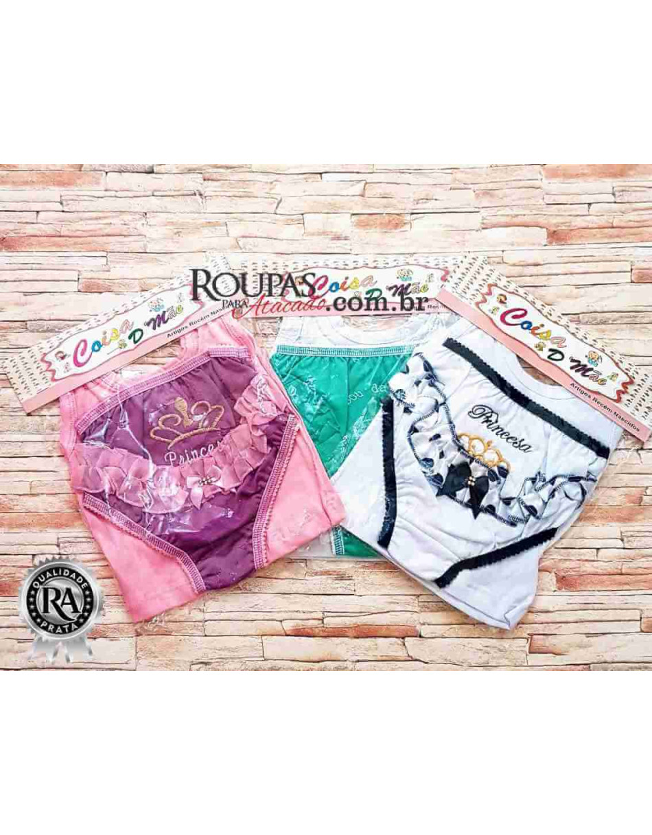 Conjunto Bebe Camiseta Com Calcinha Bunda Rica