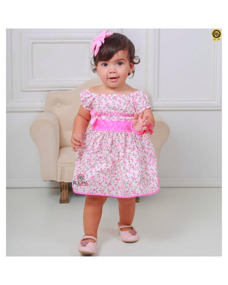 Vestido Bebê Bebella Em Tricoline