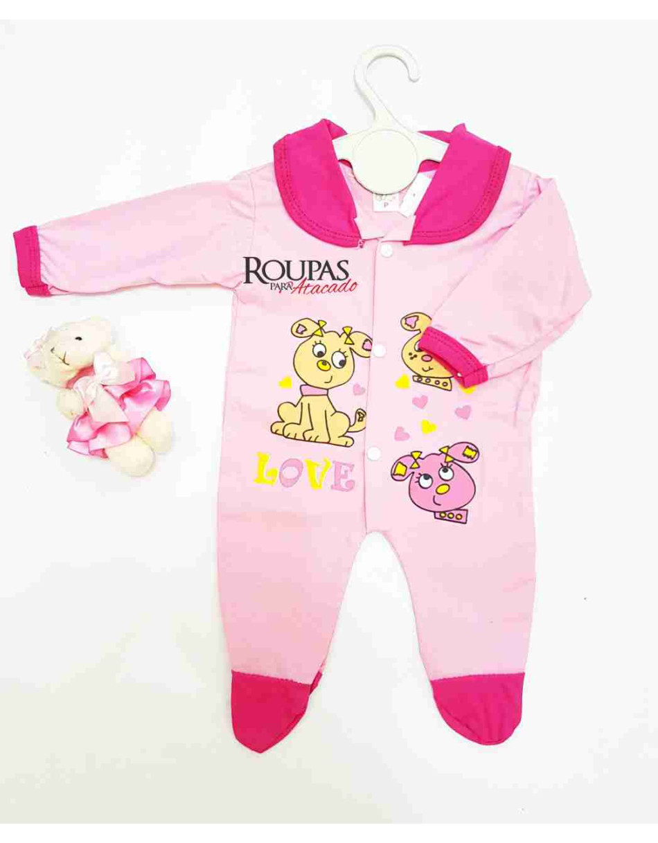 Macacão longo Para Bebe feminino