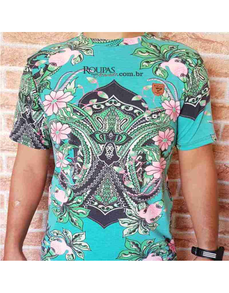 Camisa Masculina Estampada Floral