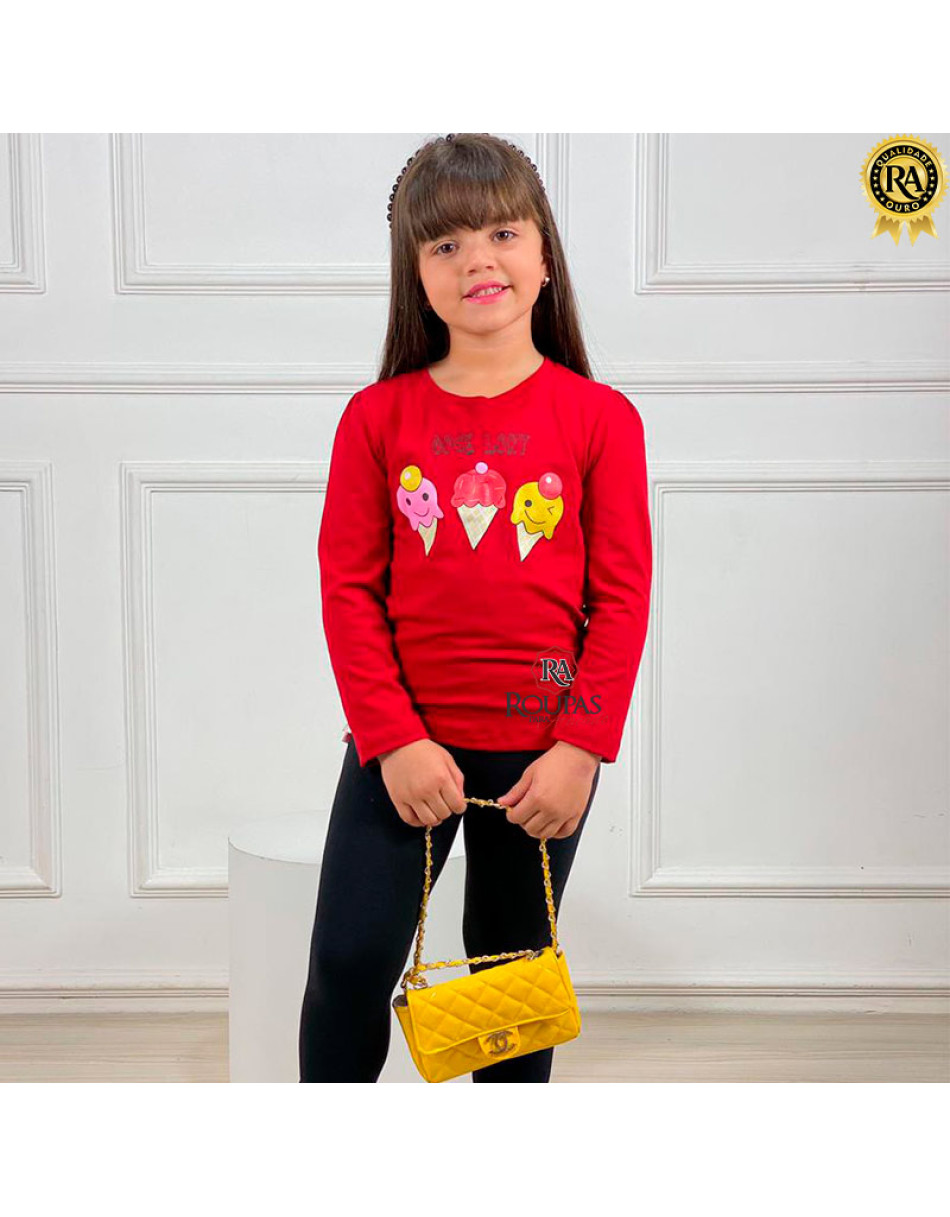 Blusa Manga Longa Infantil Cotton 