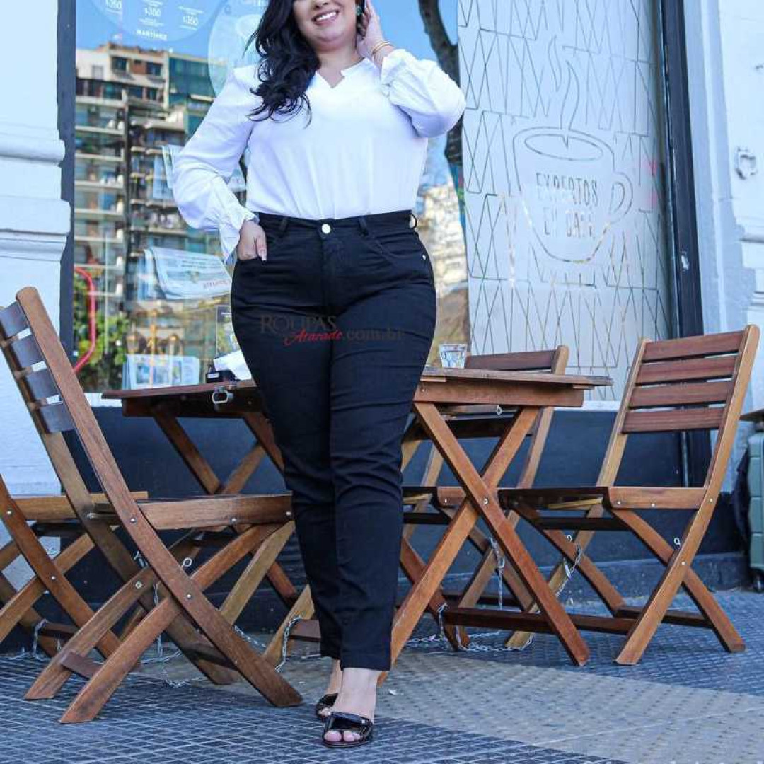 Calça Jeans Plus Size Cintura alta