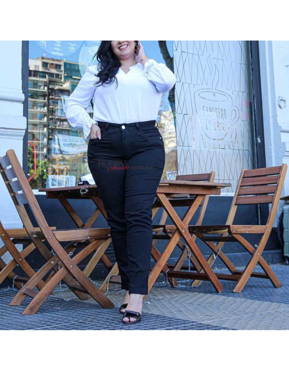 Calça Jeans Plus Size Cintura alta