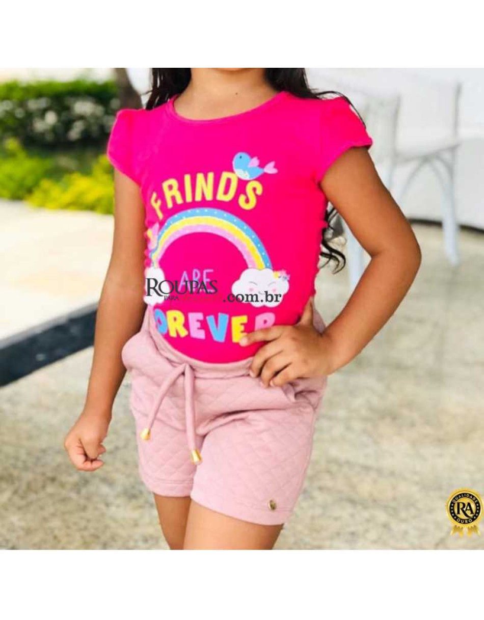 Blusa Infantil Feminina Com Aplicações