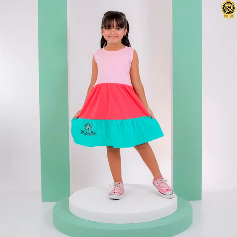 Vestido Infantil Regata Marias Em Menegotti